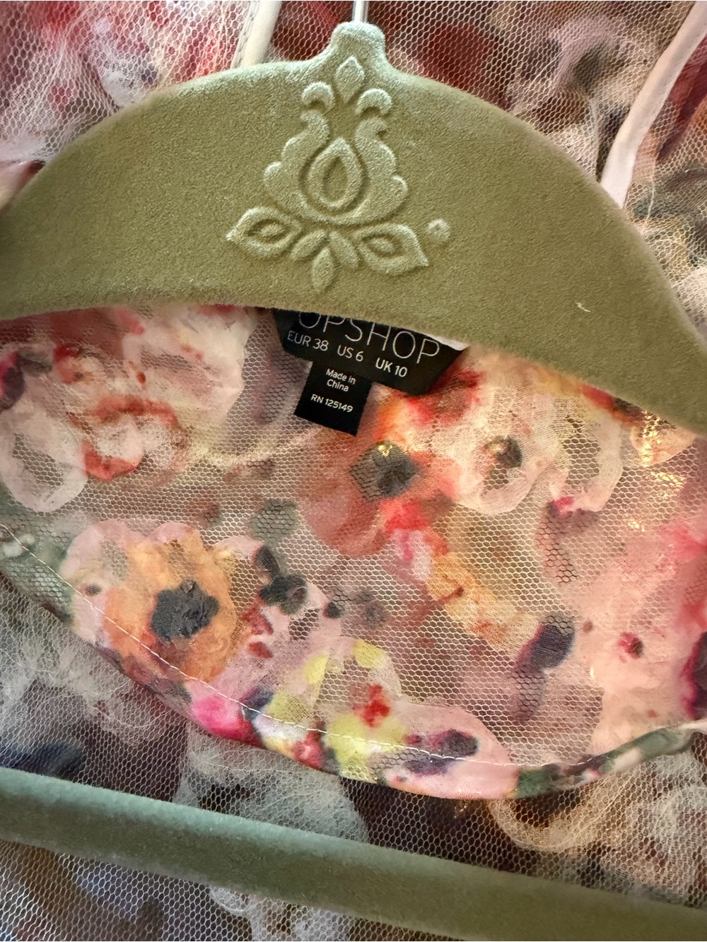 Topshop Floral Rain Jacket - Picture 6 of 7